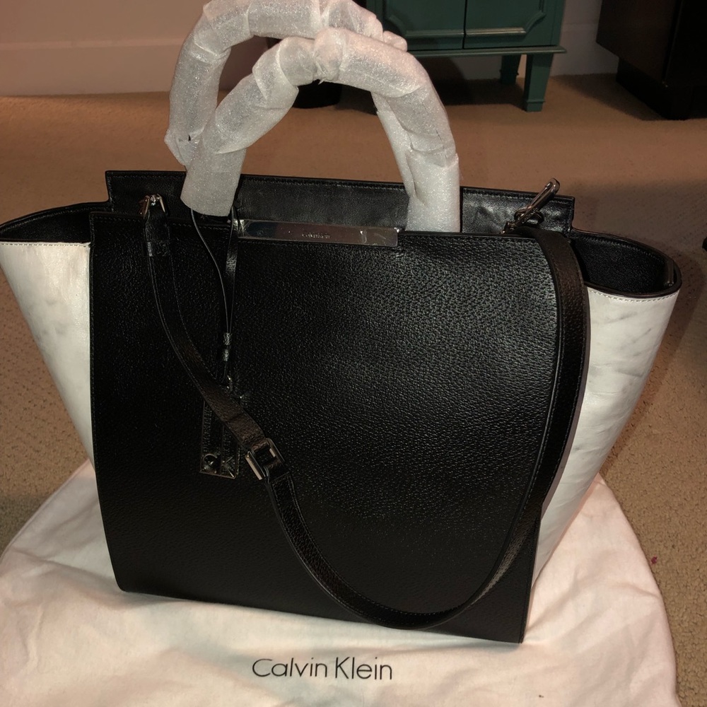 Calvin Klein Leather Tote NWT